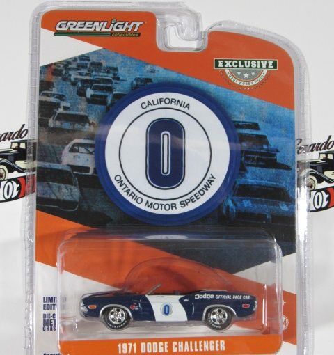 1971 DODGE CHALLENGER DODGE OFFICIAL PACE CAR CALIFORNIA GREENLIGHT 1:64ONTARIO MOTOR SPEEDWAY