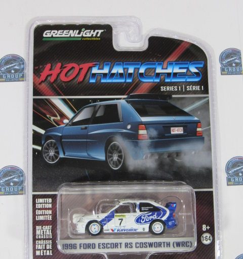 1996 FORD ESCORT RS COSWORTH WRC HOT HATCHES SERIE 1 GREENLIGHT 1:64