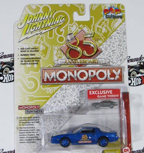 1985 CHEVY CAMARO Z28 MONOPOLY POP CULTURE EXCLUSIVE GAME TOKEN JOHNNY LIGHTNING 1:64