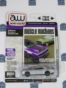 2019 DODGE CHALLENGER HELLCAR MUSCLE MACHINES AUTO WORLD 1:64